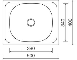 Nerezový dřez Sinks Classic 500 V 0,5mm matný