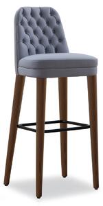 TONON - Barová židle SIGNATURES s dřevěnou podnoží, vysoká