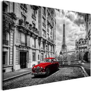 Obraz - Auto v Paříži - červené 90x60