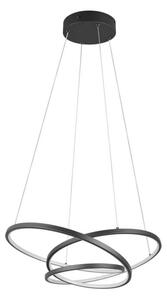 Trio Leuchten 349110132 DARVIN - Závěsný černý LED lustr s možností přepínání barvy světla, 2300+3000+4000K, LED 34W, 64 x 49cm (Moderní lustr s přepínáním barvy světla, stmívatelný vypínačem)