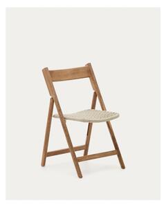Dřevěná zahradní židle v bílo-přírodní barvě Dandara – Kave Home