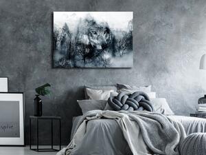 Obraz - Horský dravec - černobílý 90x60