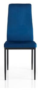Modré sametové jídelní židle v sadě 2 ks Fefè – Tomasucci