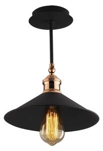 Černé stropní svítidlo s kovovým stínidlem ø 24 cm Berceste – Opviq lights