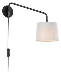 Endon 79500 - Nástěnná lampa CARLSON 1xE14/40W/230V šedá/černá