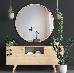 GieraDesign Zrcadlo Scandi Wood Rozměr: Ø 50 cm