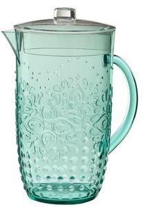 Modrý plastový džbán s víkem Aqua Blue - 20* Ø 13,5*23cm / 2,5L