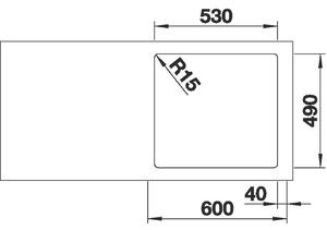 Nerezový dřez Blanco Etagon 500-IF/A InFino nerez hedvábný lesk