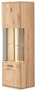ZÁVĚSNÁ VITRÍNA, trámový dub, barvy dubu, 45/149/37 cm Livetastic - Závěsné vitríny, Online Only