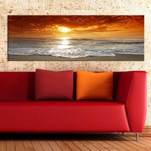 Obraz - Romantický západ slunce 135x45