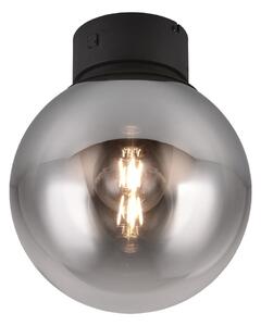 Černé LED stropní svítidlo se skleněným stínidlem ø 30 cm Cipallone – CINQUE