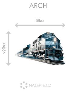 Modrý vlak arch 47 x 30 cm