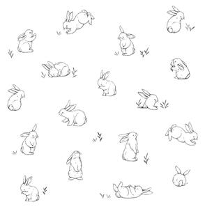Dětská tapeta 10 m x 50 cm Bunnies In The Countryside – Lilipinso