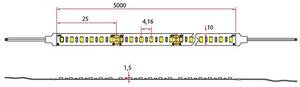 Mantra 7366 LED pásek 19,2W/m, 1594lm/m 2700K, CRI90 délka 5m, 24VDC, IP20