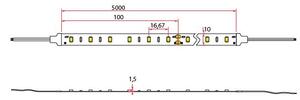 Mantra 7360 LED pásek 9,6W/m, 730lm/m 2700K, CRI90 délka 5m, 24VDC, IP20