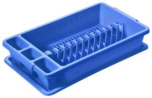 Plastový odkapávač s podnosem TONTARELLI 26,5x45cm modrý