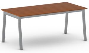 Jednací kancelářský stůl PRIMO BASIC, 180x90 cm, šedostříbrná podnož, třešeň