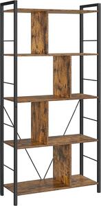 REGÁL, hnědá, černá, uhlíková ocel, 74/150/30 cm Boxxx - Online Only obývací stěny, Online Only