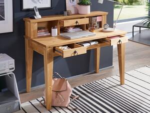 VÝPRODEJ: Pracovní stůl ve venkovském stylu ARRE borovice masiv/barva dub