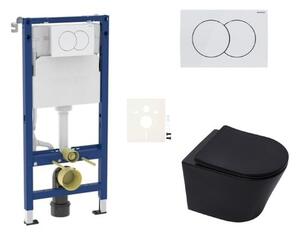 Závěsný WC set do lehkých stěn / předstěnová SAT Infinitio SIKOGESINFBLD01