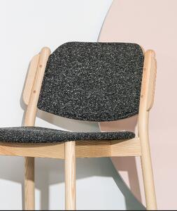 BILLIANI - Dřevěná židle s čalouněným sedákem MY CHAIR 141