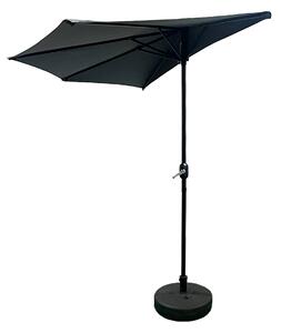 Aga Půlkruhový slunečník CLASSIC 270 cm Tmavě šedý