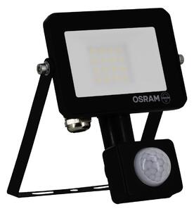 Černý venkovní LED reflektor LUX 10 W se senzorem, studená bílá
