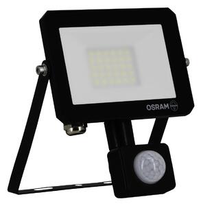 Černý venkovní LED reflektor LUX 20 W se senzorem, denní světlo