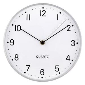 Nástěnné hodiny TORO 25cm stříbrné