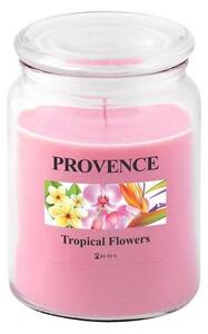 Vonná svíčka ve skle PROVENCE 95 hodin tropické květy