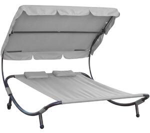 Relaxační lehátko pro 2 osoby Craftfield Bahama, šedá