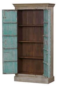 Skříň z teakového dřeva, staré dveře, 95x44x190cm