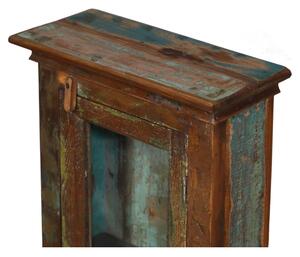 Prosklená skříňka z teakového dřeva, 40x17x70cm