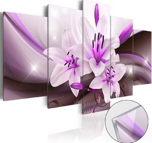 Obraz na akrylátovém skle - Fialová pouštní lilie 200x100