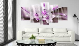 Obraz na akrylátovém skle - Fialová pouštní lilie 100x50