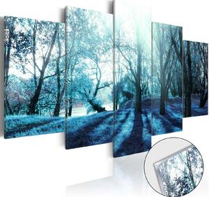 Obraz na akrylátovém skle - Modrá polena 200x100