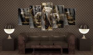 Obraz na akrylátovém skle - Hnědí sloni 200x100