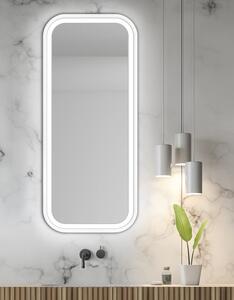 Zrcadlo Mirel bílé LED 80 x 120 cm