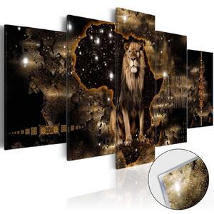 Obraz na akrylátovém skle - Zlatý lev 200x100