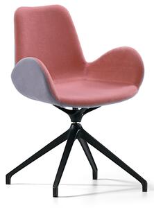 MIDJ - Dvoubarevná židle DALIA s centrální podnoží a s područkami