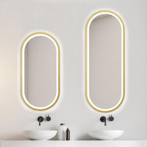 Zrcadlo Zeta Gold LED 60 x 150 cm