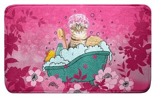 Růžová koupelnová předložka 45x75 cm Chatibulle – douceur d'intérieur