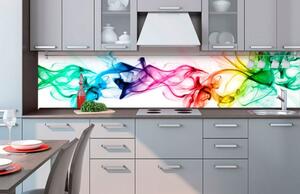 Samolepící fototapeta do kuchyně barevný kouř