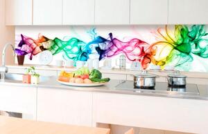 Samolepící fototapeta do kuchyně barevný kouř