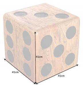 Odkládací stolek CUBE 40 CM masiv mindi Nábytek | Doplňkový nábytek | Odkládací stolky