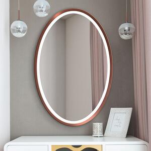 Gaudia Zrcadlo Nordic Oval Copper LED Rozměr: 45 X 65 cm