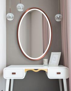 Gaudia Zrcadlo Nordic Oval Copper LED Rozměr: 65 X 100 cm