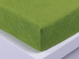 XPOSE® Froté prostěradlo Exclusive - zelené 160x200 cm