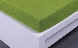XPOSE® Froté prostěradlo Exclusive - zelené 140x200 cm