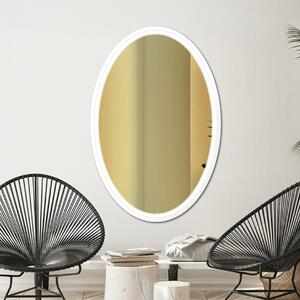 Gaudia Zrcadlo Nordic Oval White LED - gold glass Rozměr: 45 X 65 cm